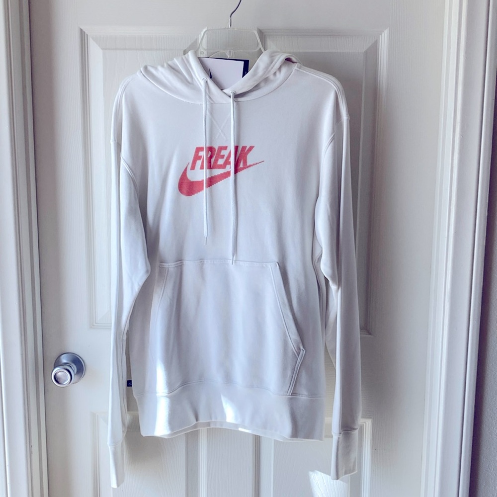 NWT NIKE FREAK Hoodie Pullover Size S White Peach